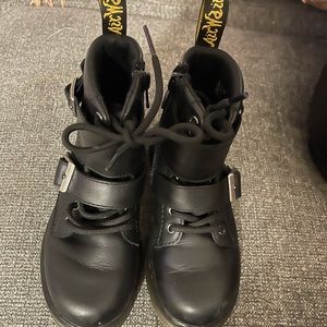 DR Martens Boys boots with leather buckle
